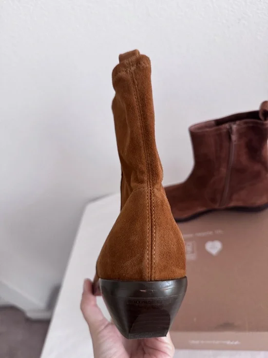 New Madewell The Idris Ankle Boot In Suede Size 9.5 - Picture 10 of 14